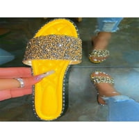 Audeban ženski kristalni dijapozitivi sjaji kristalni sandale Bling stanovi Sandale Party Cipele