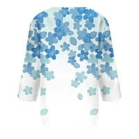 Oslinske ženske ljetne majice Svestrane elegantne vrhove bavi se mršavim vilim fit cvjetnim casual bluzama