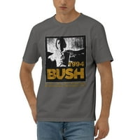 Muški grm Bush Crna odrasla zvanična majica Pamučni modni casual okrugli vrat kratki rukav Srednji duboki