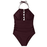 B91XZ Plivanje odijela za žene Webbingtank saiits Shirred Vintage up kupaće kostime kupaći sportski