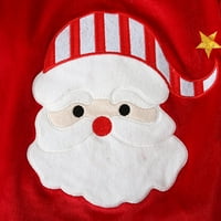 0-6T Dječje djevojke Velvet Božićna odjeća Set Santa Claus Tops + Flare Hlače + šešir sa outfit Xmas
