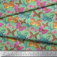 SIMOI svilene tkanine Strip i leptir za štampanje tkanine sa dvorištem širom