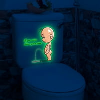 Dizajn slova za toalet naljepnice odvojivo samoljepljivo vodootporno dijete pie svjetlonozna zidna naljepnica