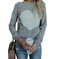 Žene prevelike džemper za opušteno ublaženo fit pleteni pulover pogodan za rad u kupovini