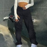 Ženska ulična stil modni dizajn Sense Multi džepni kombinezons nacrtajući elastične sportske hlače sa