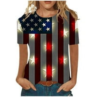 UUBLIK Ženska nezavisnost Dan za ispis T košulje Casual okrugli vrat Kratki rukav Pulover majice