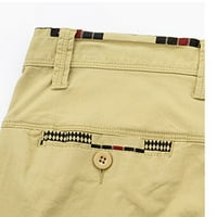Homodles Muški pamuk Stretch kratke hlače - Trendi kratke hlače Khaki veličine xxl