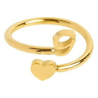 Amousa početno srce za otvaranje srčanih prstena podesivih ženskih poklona za žene za žene
