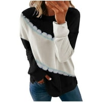 Jesen moda za ženske modne pad košulje za ženu četvrti zip pulover bluza dugih rukava majice grafički rever ženski odjeća