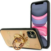 Za iPhone Pro prsten Slatko Glitter Telefon Case Clip Grids uzorak Kickstand Hybrid Slim Shock Cover