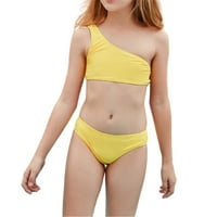 Djevojke kupaćim kostima Bikini set slatko kupaći kupaći kostim od djevojčica od punog dvostrukih odijela