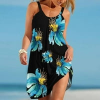 Ljetne haljine za žensku modnu proljetnu haljinu od plaže hladne majice sandress haljine bez rukava,