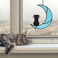 Wirlsweal prozor privjesak crtani dizajn ručno izrađen akrilni dnevni boravak Spavaća soba Viseći narančasti Tabby Cat Suncatcher Početna Potrošni materijal