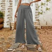 Simu ženske ležerne ravne pantalone detaljno detaljne pantalone za noge pantalone trendne odjeće planinarske pantalone