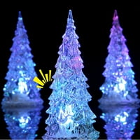 Osvijetljeno božićno drvce, šarena LED akrilna noćna stola Torp za odmor za odmor, višebojni svjetlo