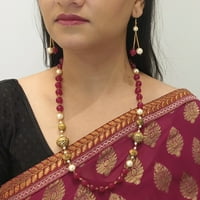 Efulgenz Indijski bollywood antikne vatrenog žičara modernog vjenčanog vjenčanika Izjava ogrlica naušnice