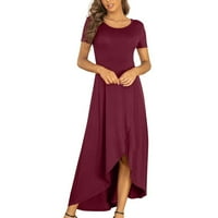Cathalem Plus Veličina Svečano MIDI haljina Žene Ljeto Dugi haljina Kratki rukav Ležerne prilike Flowy
