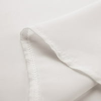 Ženski bluze Ženska modna čipka majica kratkih rukava V-izrez Bluze Ležerne dame, bijeli xxxl