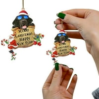 Manxivoo božićni ukrasi za božićni ukrasi ukrasi lijepi drveni poklon ukras za ornament za pse ispisi