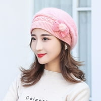 Leylayray Fashion Fashion ženska topla čvrsta zgušnjavana gumena vuneni šešir pletene vjetrootporne kapice
