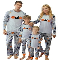 Rejlun Ženske muškarce Djeca koja odgovaraju obiteljskim pidžamama Set Crew Neck Noćna odjeća s dugim