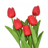 Baywell Umjetni tulipovi Flowers Lažni Fau PU Tulip Bouquet Real Touch cvjetni aranžman za domaću sobu