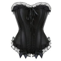 Mrat Womens Vintage Puffy suknja Gotska stranka Cvjetni tenkovi Gothic čipka UP Slim Cosplay kostim