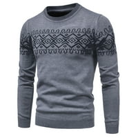 Sngxgn mens crewneck džemper od pulover lagani dugih rukava za muškarce, sive, veličine xl