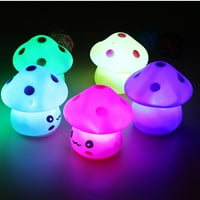 Anvazise LED gljiva mala noćna svjetlost, fantastična slatka vinilna gljiva LED svjetlo za dekor za stol bijeli 1pc