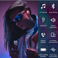 Urban Street Buds plus istinski Bluetooth bežični uši za vivo Y51-ove sa aktivnim bukom Otkazivanje ružičaste