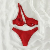 Fragarn ženska zasebna bikini puna boja čelična kupaći kostim čelična kupaca