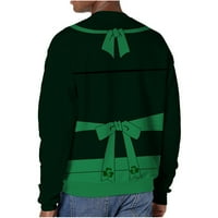 Levmjia Muške košulje s dugim rukavima Prodaja Men Casual St. Patrick's Day okrugli vrat CAT 3D digitalni