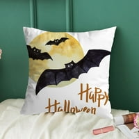 Zruodwans Bat tematski jastučnica Halloween Jastučnica sa sablasnim publicama šišmiša Ghost uzorak svečani za višekratni jastuk za zabave za ukrašavanje doma