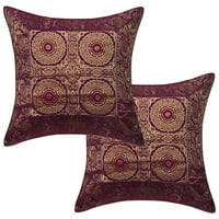 Stylo kultura etnički kauč jastuk za bacanje jacquard ljubičasta kvadrat kućni dekor brokatske cvjetne mandale zipperiste