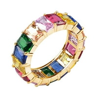 Prstenovi za ženske angažovanje okrugle rez Zirkone Žene vjenčani prstenovi nakit za žene Full Diamond Dame Ring prstenovi za teen djevojke