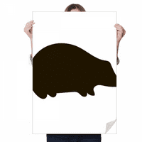 Crni jež životinjski prikaz za naljepnice za ukrašavanje naljepnice PlayBill pozadina prozora naljepnica