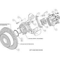Wilwood 140-12363-DR E-kočni kaliper Rotor zadnja kočnica
