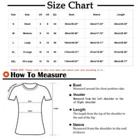 Cacomomrkark Pi ženski vrhovi bluza s dugim rukavima Ležerne prilike od ispisane labave majice rukavi