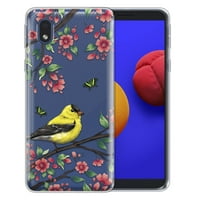 Meka TPU Clear Case Slim zaštitni poklopac za Samsung Galaxy A Core 5,3 , crvene kardinalne ptice