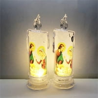 Romantična svjetiljka za svijeće Elektronski akril Jesus Djevičan Voldive LED lagana kućanstva