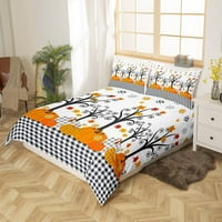 Monkey Duvet Cover set Slatki majmun oko drveta Set za ispis za dječake Crtani crtić Komforničar za