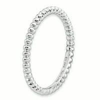 Sterling srebrna perlana prstena 9 9. maštoviti fini nakit idealni pokloni za žene poklon set iz srca