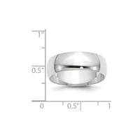 10k bijeli zlatni prsten za vjenčanje Standardni standard pola krug