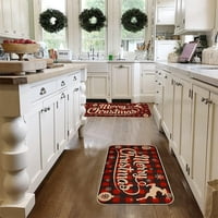 Mat vrata Božić Kitchet Merry Božić kuhinja Tepih za pranje jastuka Komforni kuhinjski tepih set