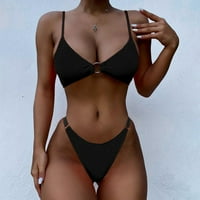 Fesfesfes bikinis za žene scoop kopča za kupaći kostim u boji Udobne labave kupaćim kostima bez rukava