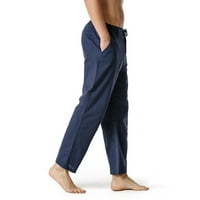 Muške hlače Golf pamučno-posteljina labavo lagane elastične struke Početna pantalone