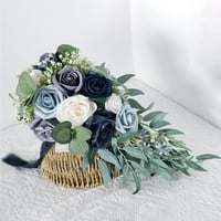 Elegantni buketi za vjenčanje za mladenku umjetne ruže vodopad cvjetni umjetni buket za ceremoniju godišnjice