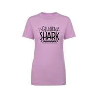 Shark Family Pamučna mješavina TEE Pink Bo - baka morski pas