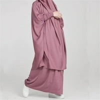 Dvije odijelo za ženske ležerne čvrste ogrtač Abaya Arap Kaftan Robe Robe
