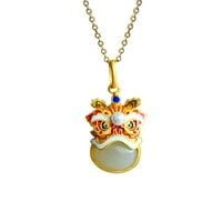 Loopsun ogrlice za žene Enamel Boja ogrlica imitacija Prirodni Hetian Jade Privjesak ženski Jedinstveni